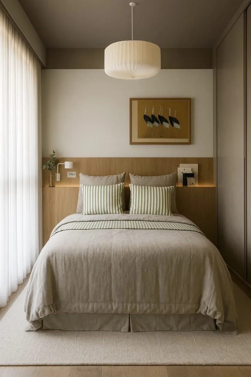 Suíte zen com princípios Feng Shui num apartamento no Porto · Être Arquitetura